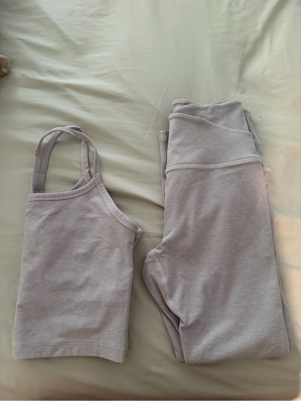 Beyond Yoga Lavender Ribbed Tank & Leggings Set